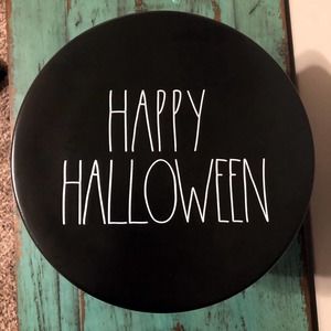 Rae Dunn Happy Halloween Cake Stand